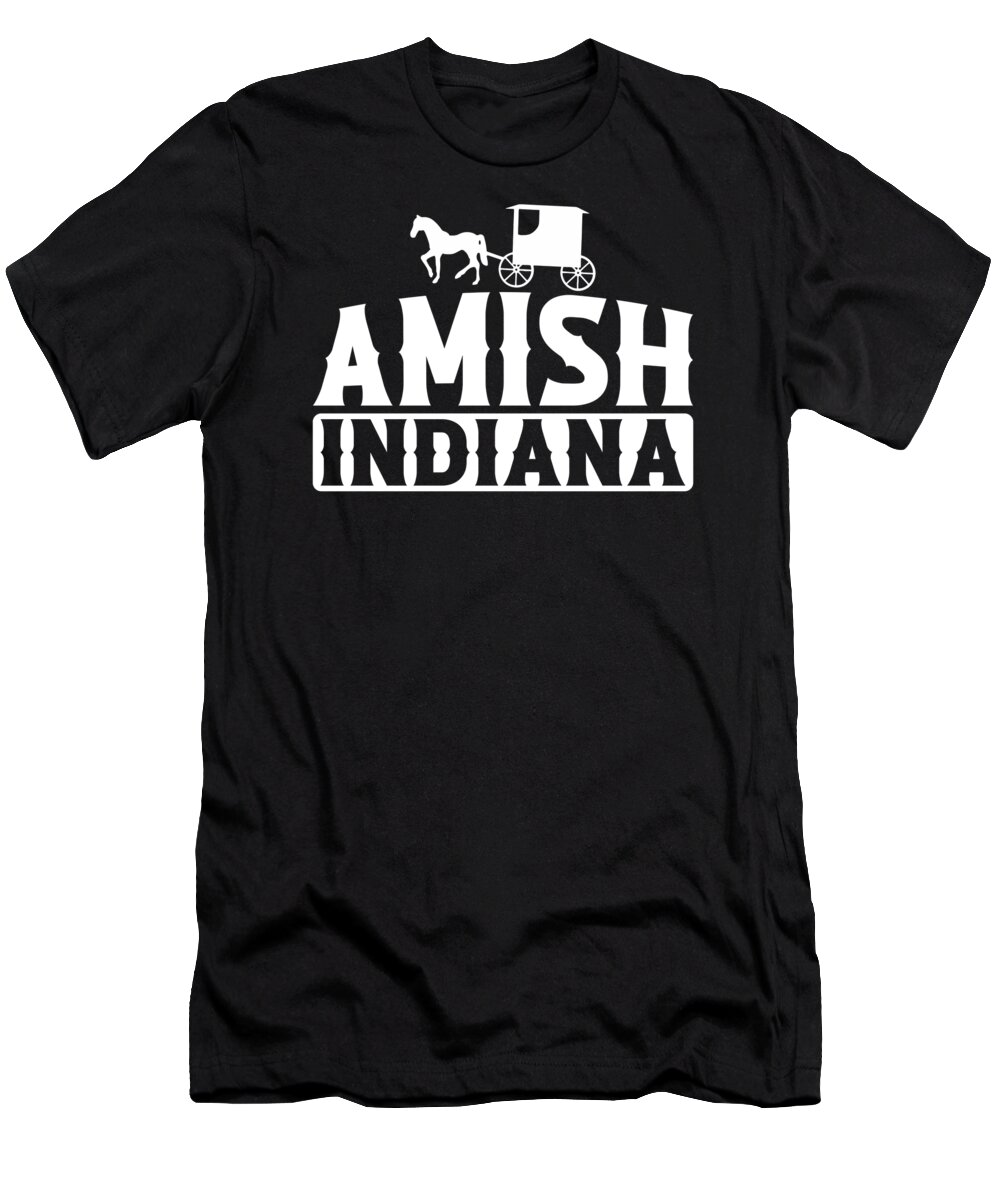 Amish T-Shirt featuring the digital art Amish Indiana by Manuel Schmucker