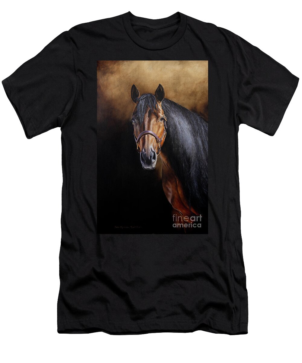 Aqha T-Shirt featuring the painting Amos by Joni Beinborn