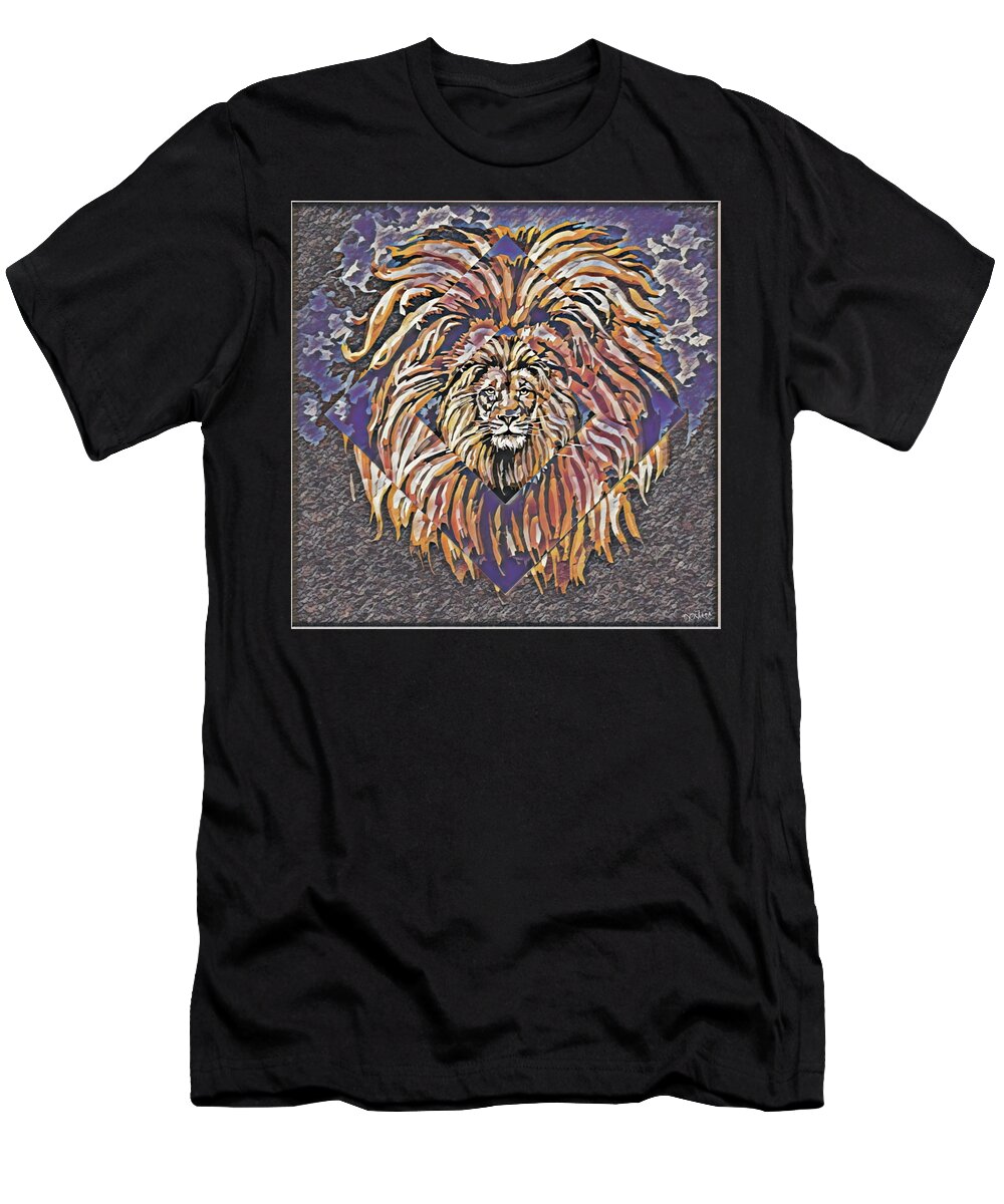 Lion T-Shirt featuring the digital art an Leon by Christina Rick