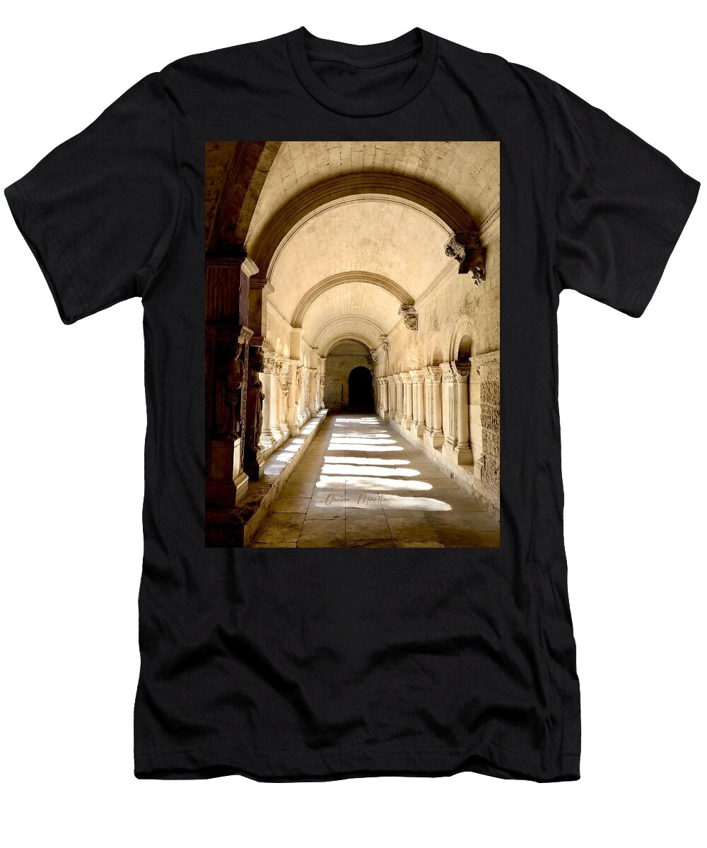 Architecture T-Shirt featuring the photograph Arches of Saint Trophime Cloister, Arles by Donna Martin