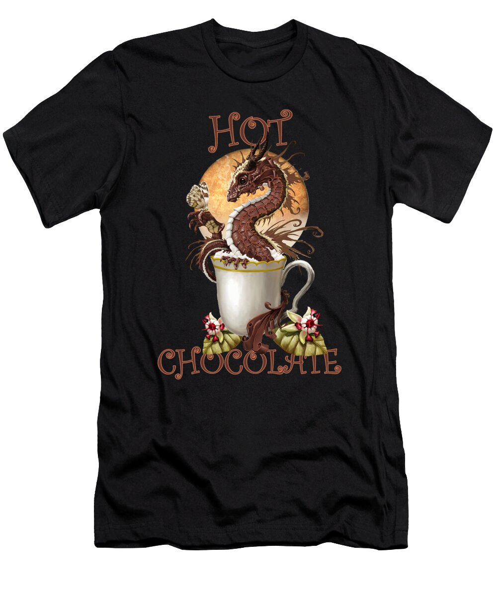 Hot Chocolate T-Shirt featuring the digital art Hot Chocolate Dragon by Stanley Morrison