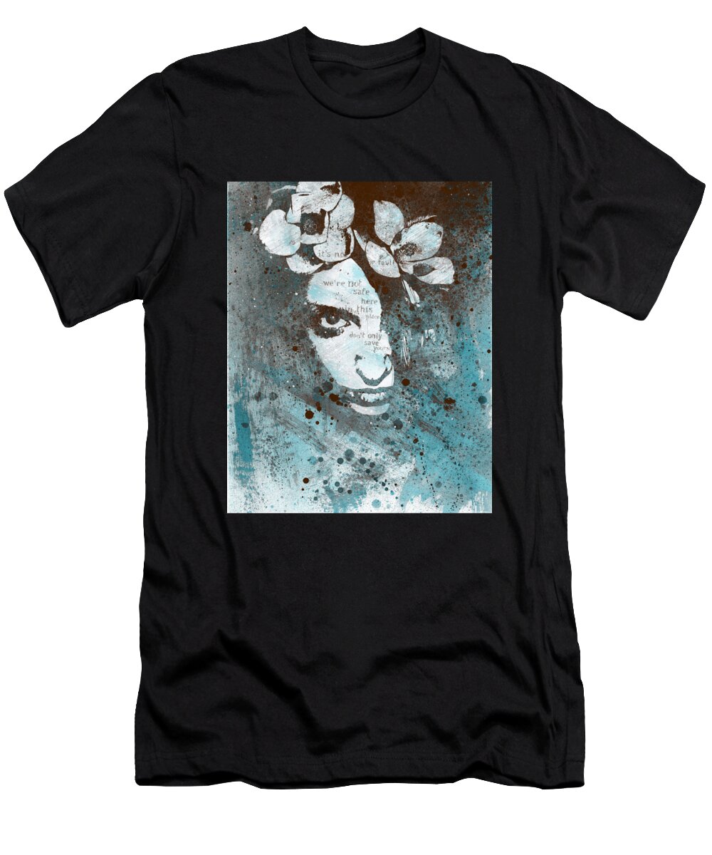 Graffiti T-Shirt featuring the painting Blue Hypothermia by Marco Paludet