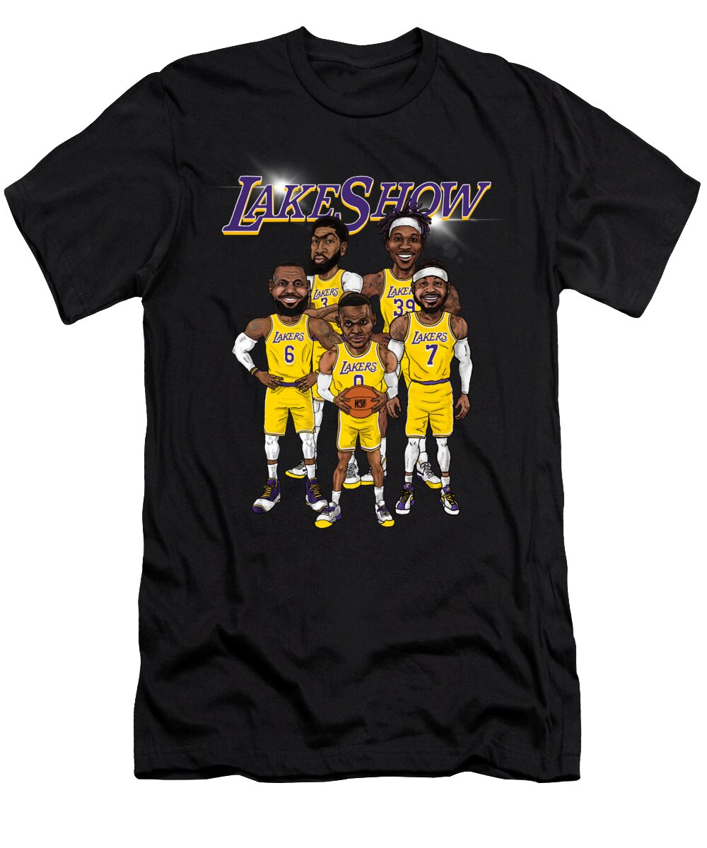 Lebron T-Shirt featuring the digital art LakeShow by Jeremy Nash
