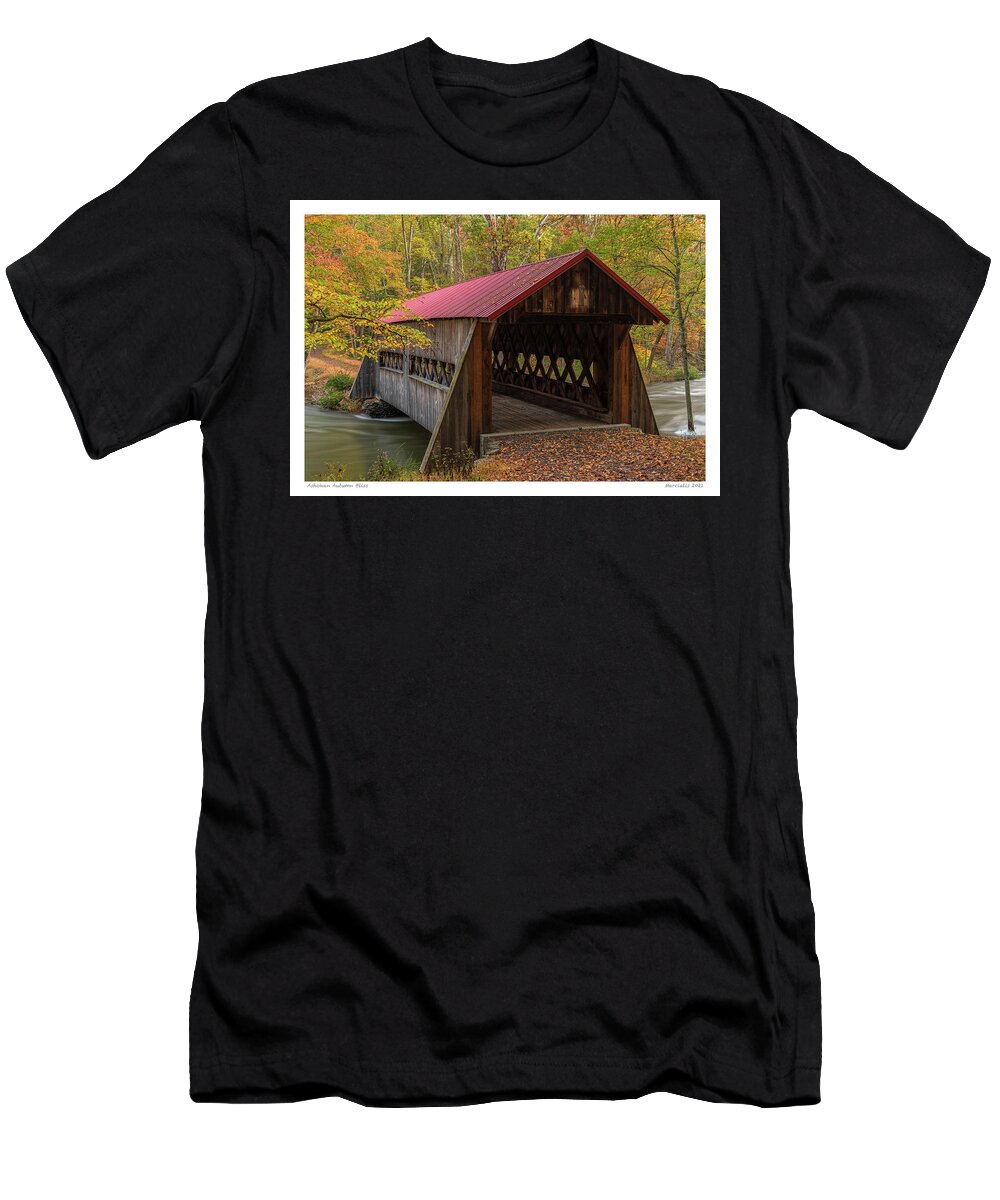 Autumn T-Shirt featuring the photograph Ashokan Autumn Bliss The Signature Series by Angelo Marcialis
