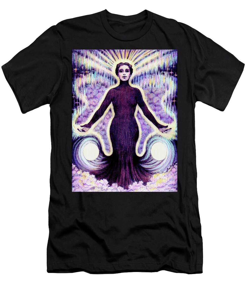 Mythology T-Shirt featuring the drawing Aurora by Debra Hitchcock