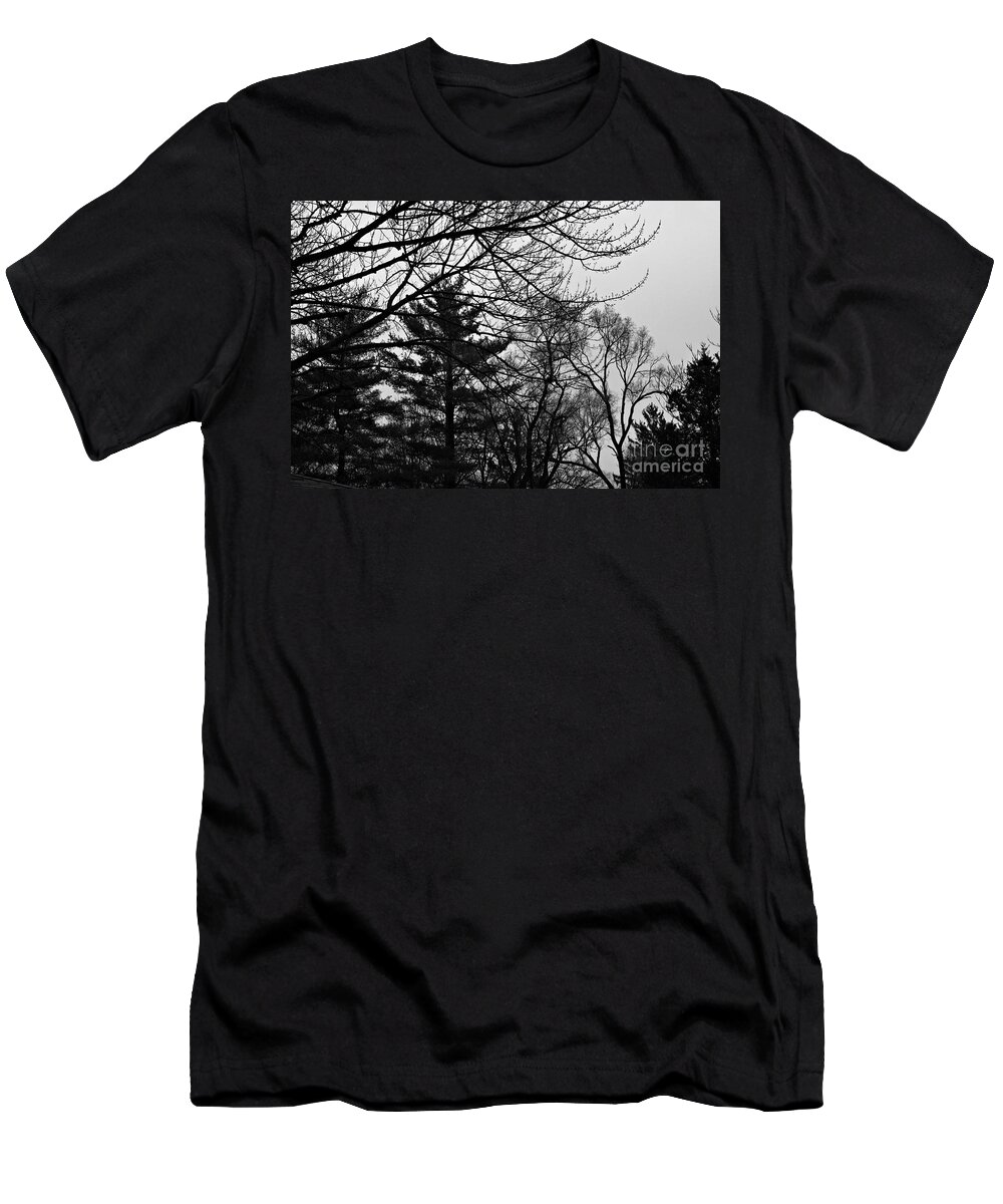 Landscape T-Shirt featuring the photograph Authentic Expression - Black and White by Frank J Casella
