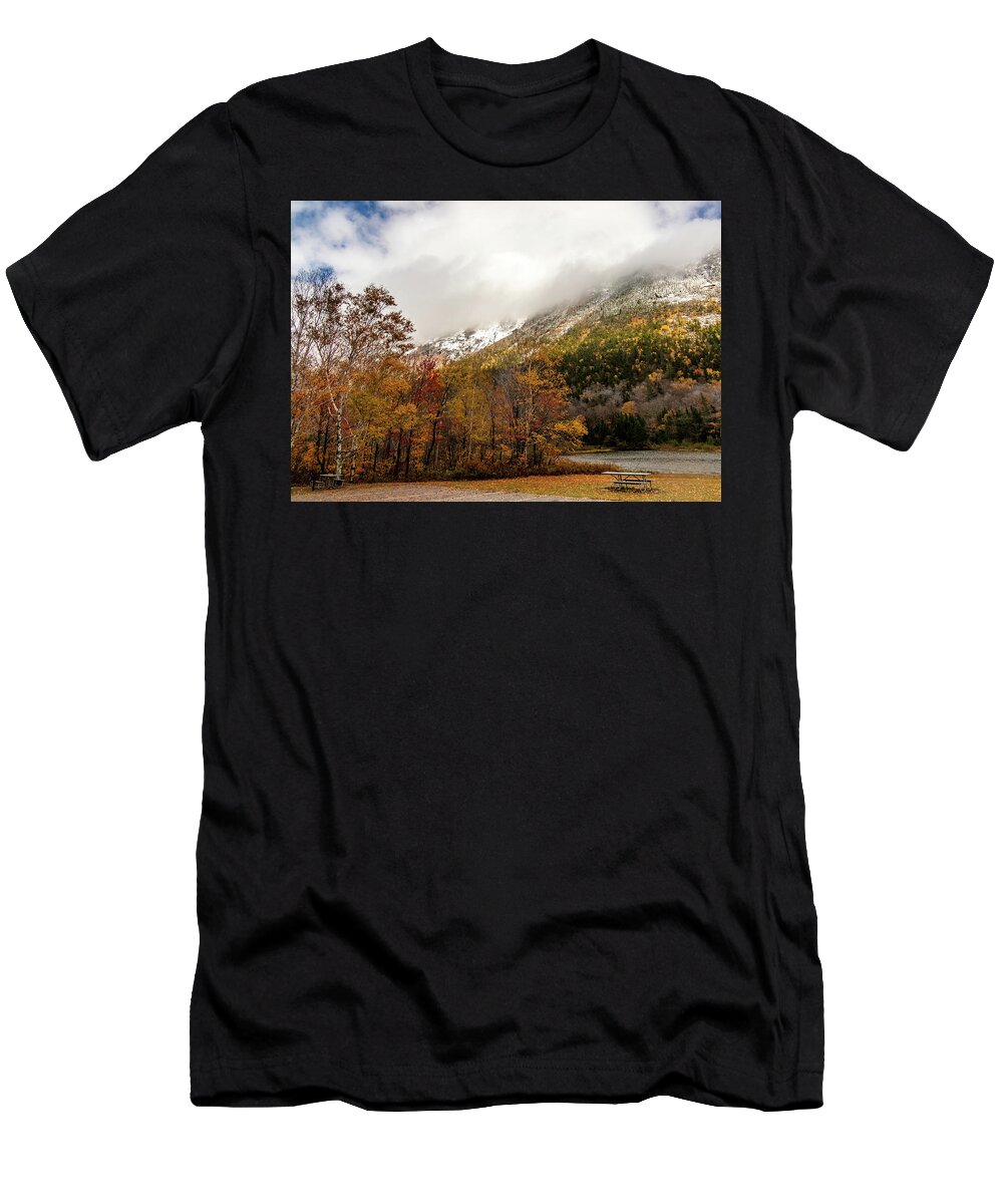 Autumn T-Shirt featuring the photograph Autumn in the White Mountains NH 8 by Michael Saunders