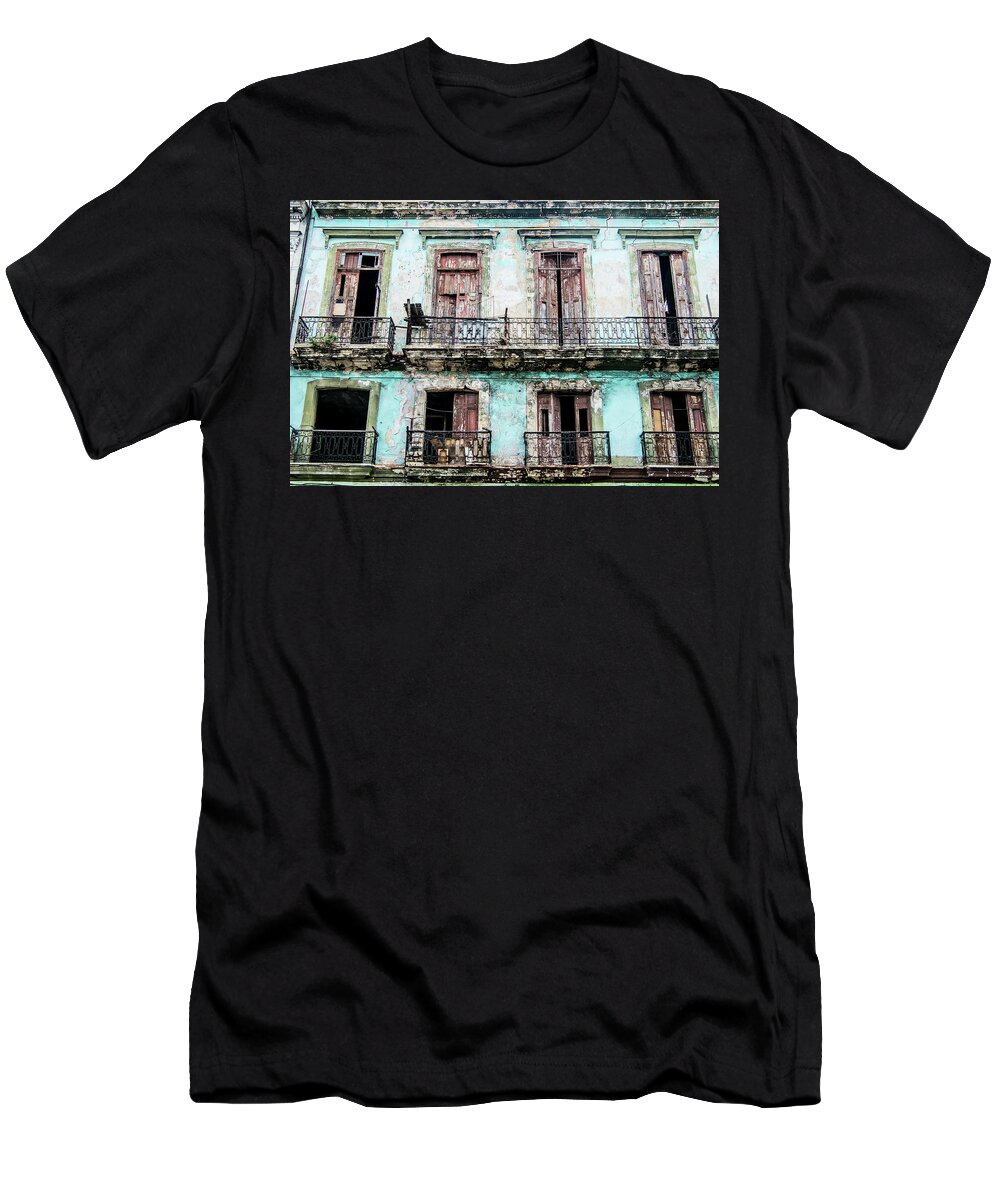 Cuba T-Shirt featuring the photograph Balcony for everybody. Havana. Cuba. by Lie Yim