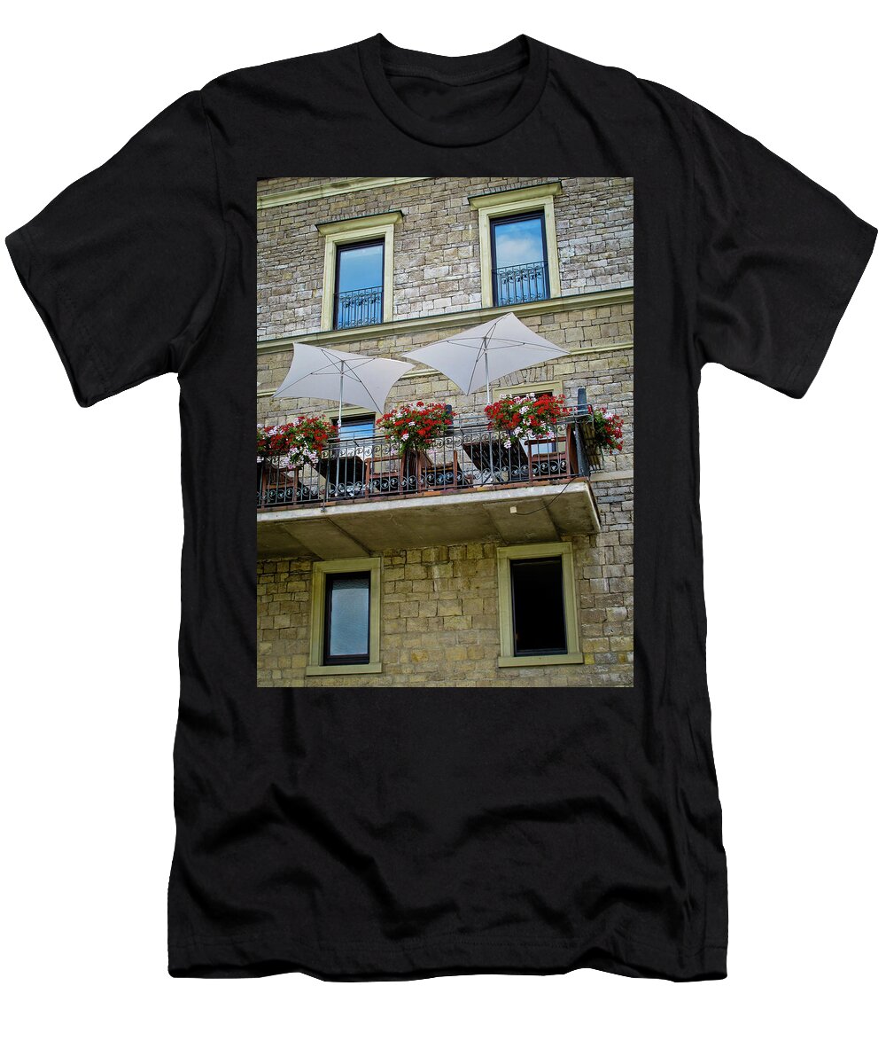 Germany T-Shirt featuring the photograph Balcony window by Naomi Maya