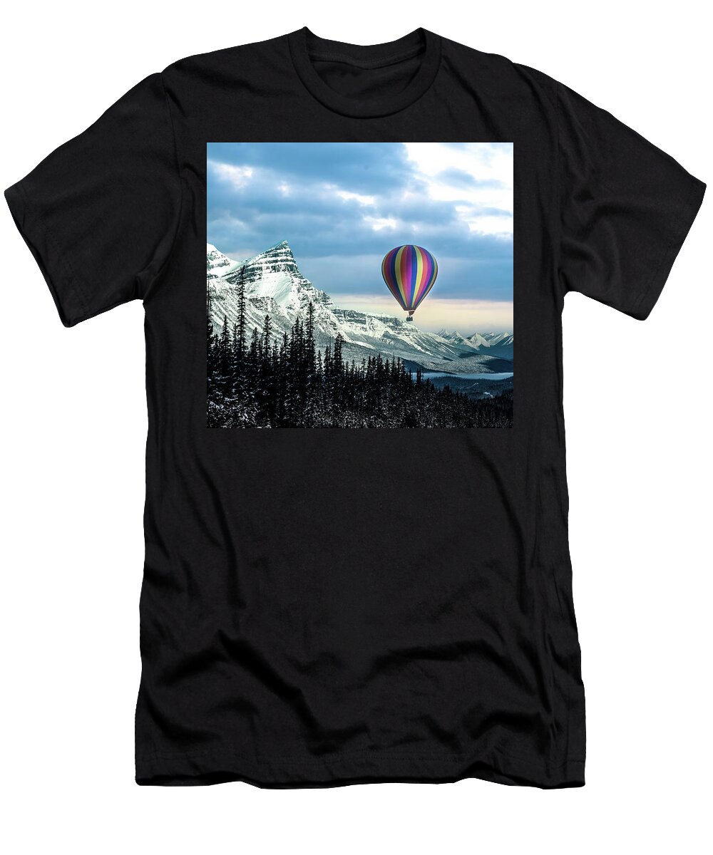 T-Shirt featuring the photograph Ballooning Over the Rockies by G Lamar Yancy