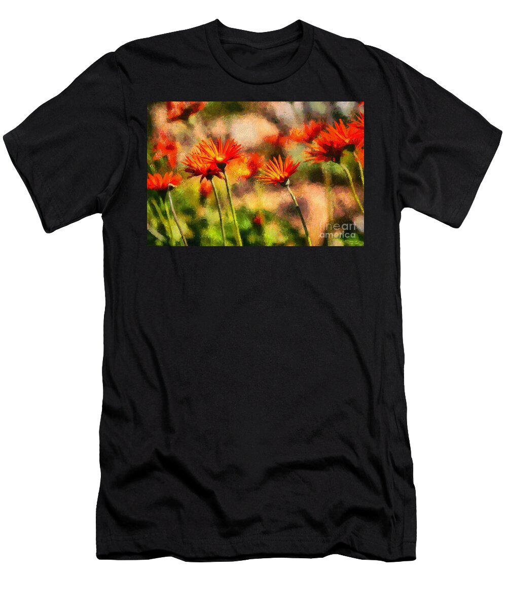 Barberton Daisies T-Shirt featuring the photograph Barberton Daisies by Eva Lechner