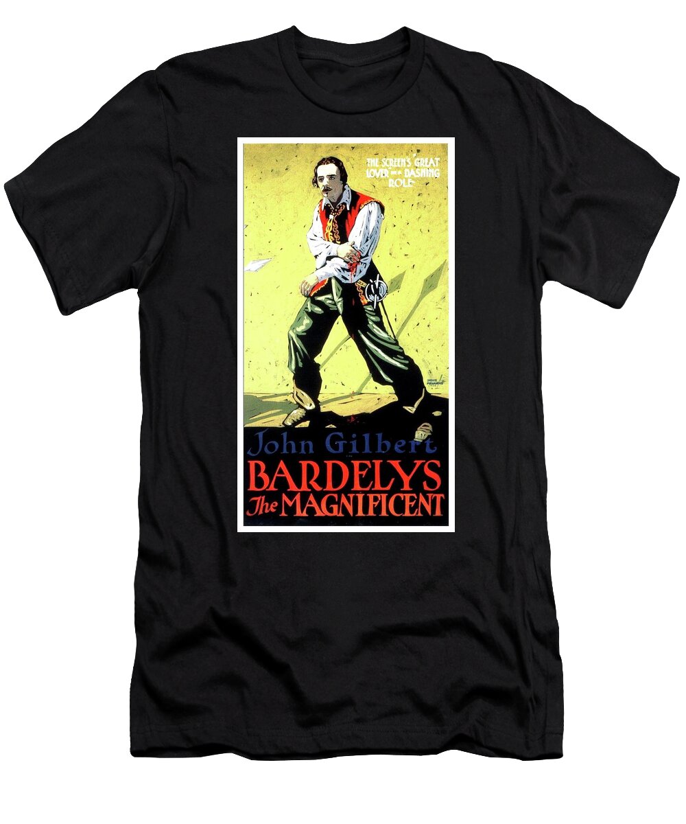 Madalena T-Shirt featuring the mixed media ''Bardeys the Magnificent'', 1926 by Movie World Posters