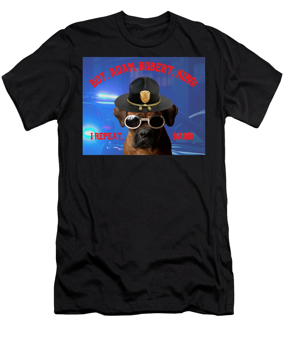 Bark T-Shirt featuring the digital art B.a.r.k. by Lee Darnell