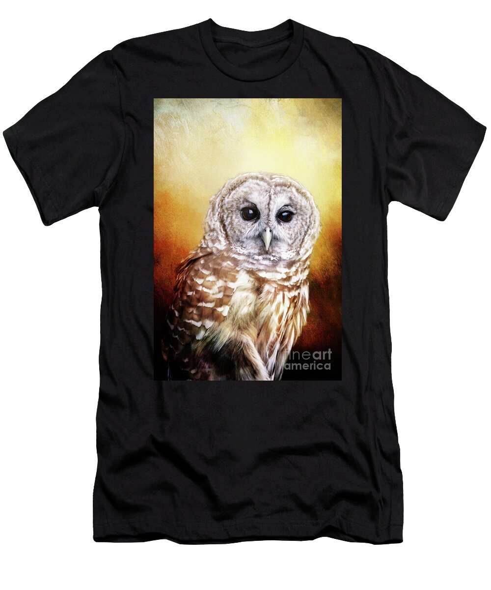 Barred Owl T-Shirt featuring the photograph Barred Owl Portrait by Ed Taylor