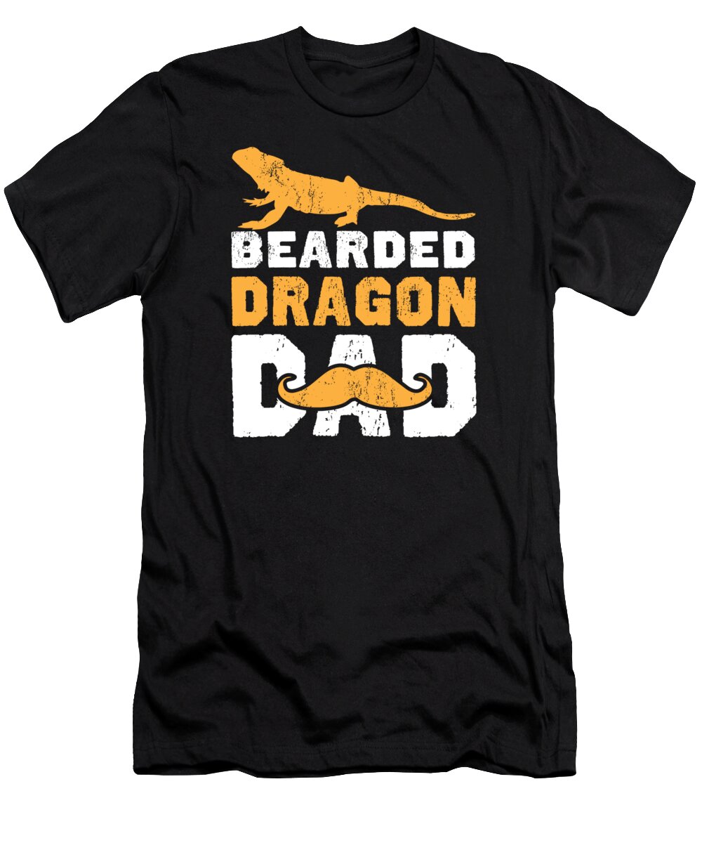 Bearded Dragon T-Shirt featuring the digital art Bearded Dragon Dad by RaphaelArtDesign