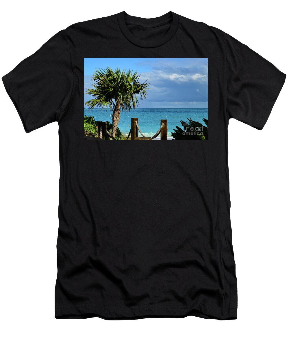 Ocean T-Shirt featuring the photograph Beautiful Day At The Beach by Judy Wolinsky