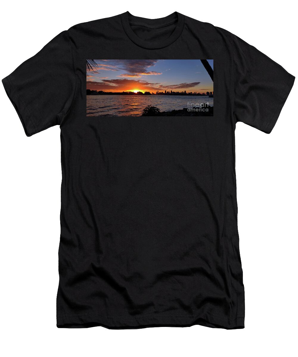 Miami T-Shirt featuring the photograph Biscayne Bay Miami Florida USA - Study III by Doc Braham