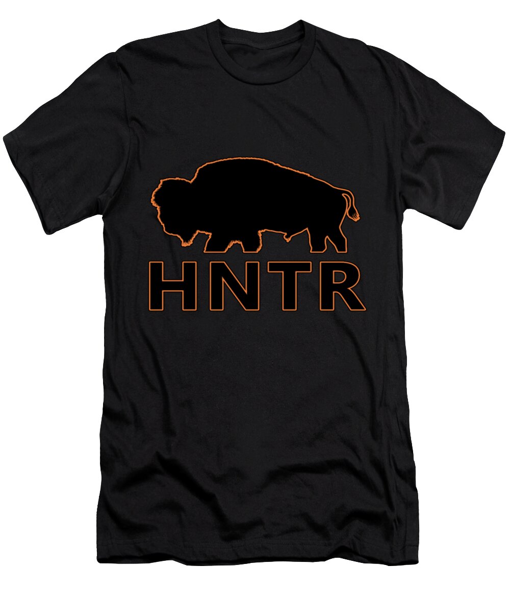 Bison T-Shirt featuring the digital art Bison HNTR by Tinh Tran Le Thanh
