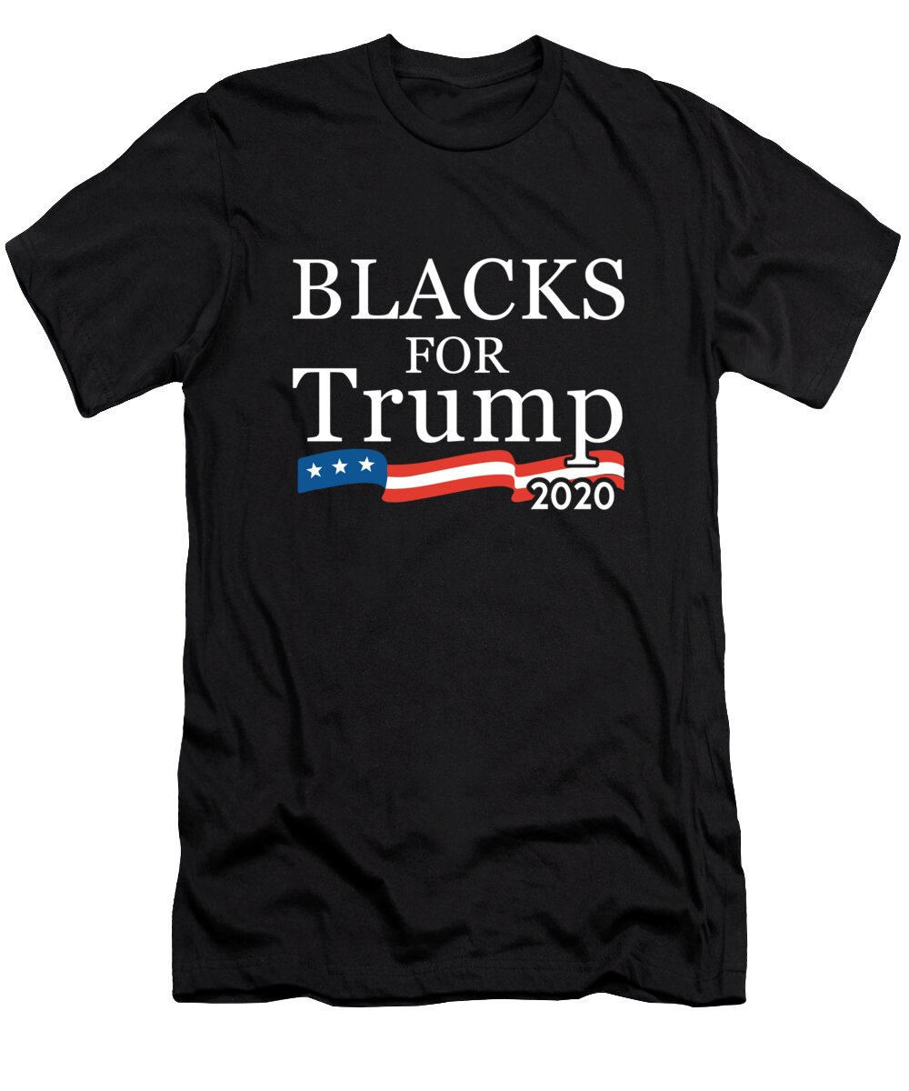 Cool T-Shirt featuring the digital art Black Conservatives For Trump 2020 by Flippin Sweet Gear