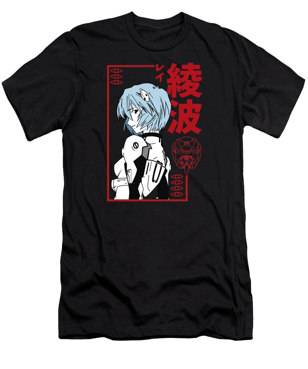 Black Evangelion Rei Ayanami T-Shirt by Duong Dam - Fine Art Black Evangelion Rei Ayanami T-Shirt by Duong Dam - Fine Art