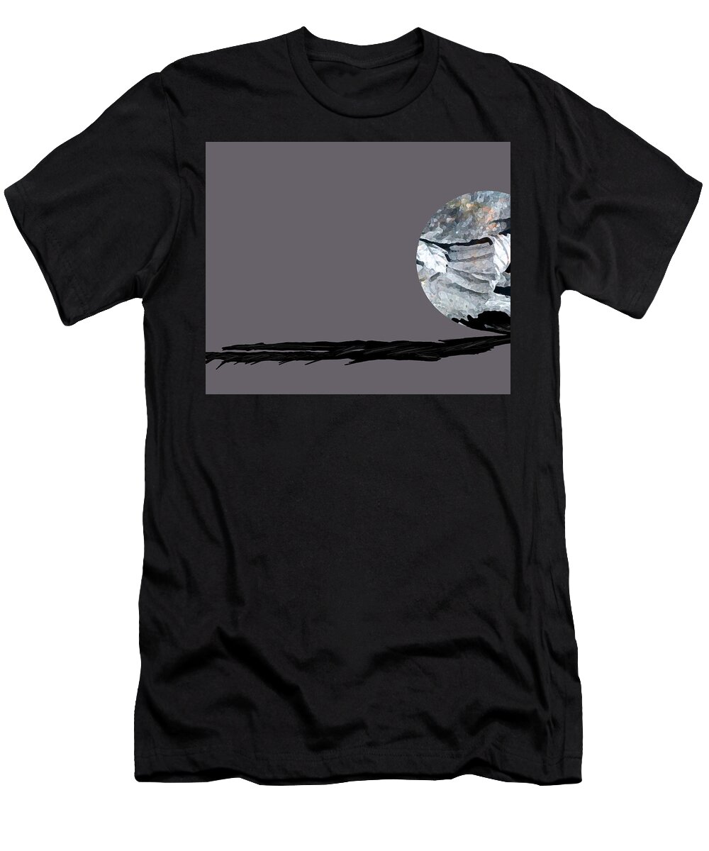 Abstract T-Shirt featuring the digital art Black Pearl by Ken Walker