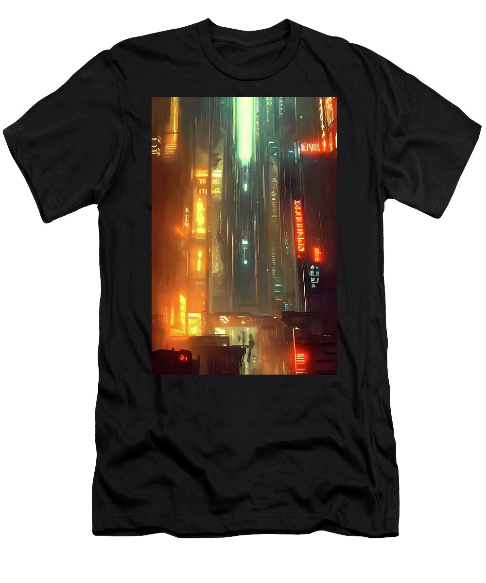 Blade Runner T-Shirt featuring the digital art Blade Runner Nexus 2 by Fred Larucci