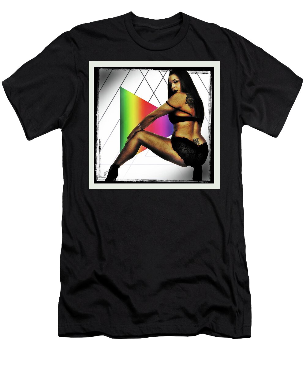 Contemporary T-Shirt featuring the digital art Blair 3 by Mark Baranowski