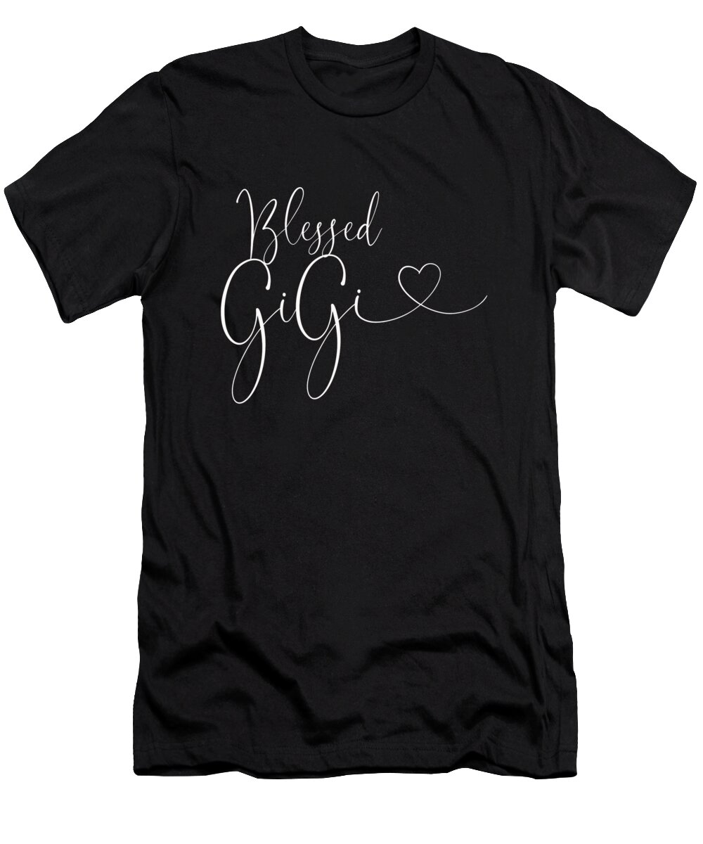 Terry D Photography T-Shirt featuring the photograph Blessed Gigi White Letters Square by Terry DeLuco