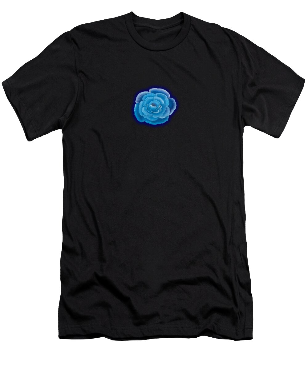 Wunderle Art T-Shirt featuring the painting Blue Rose by Wunderle
