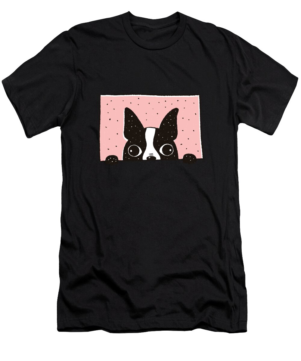 Boston Terrier T-Shirt featuring the digital art Boston Terrier by Manuel Schmucker