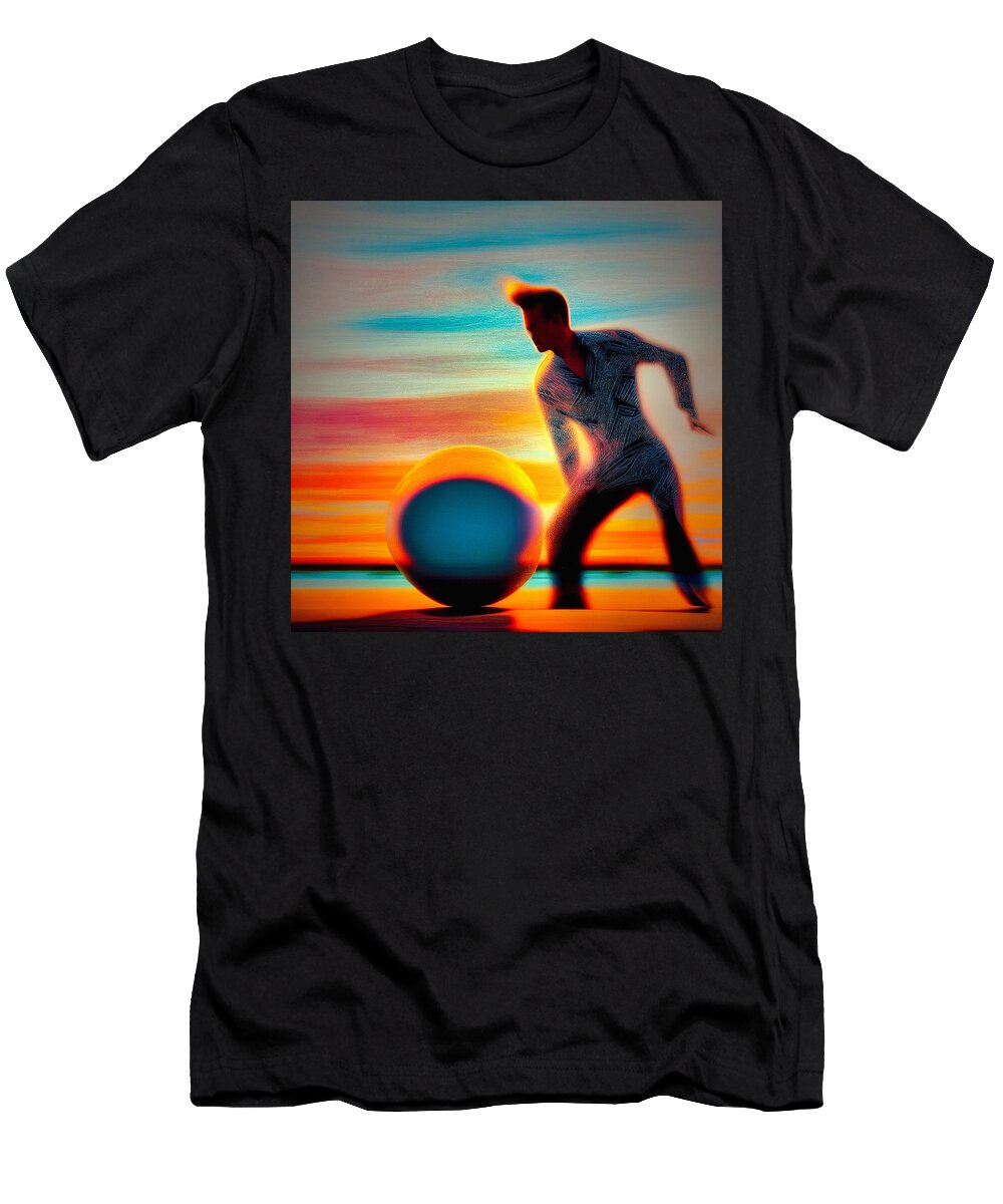 Figurative T-Shirt featuring the digital art Bowiesque 35 by Craig Boehman