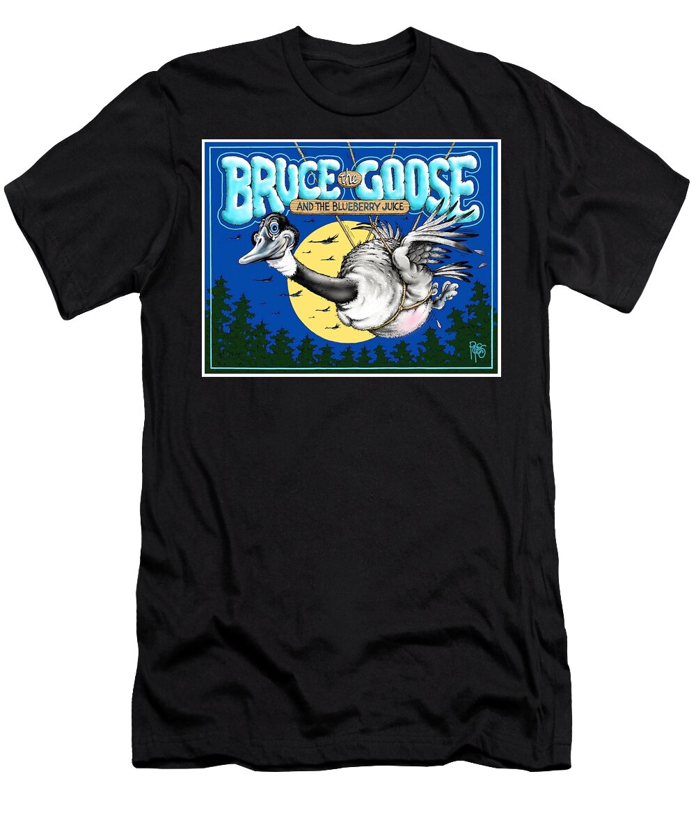 Book Illustration T-Shirt featuring the digital art Bruce the Goose by Scott Ross
