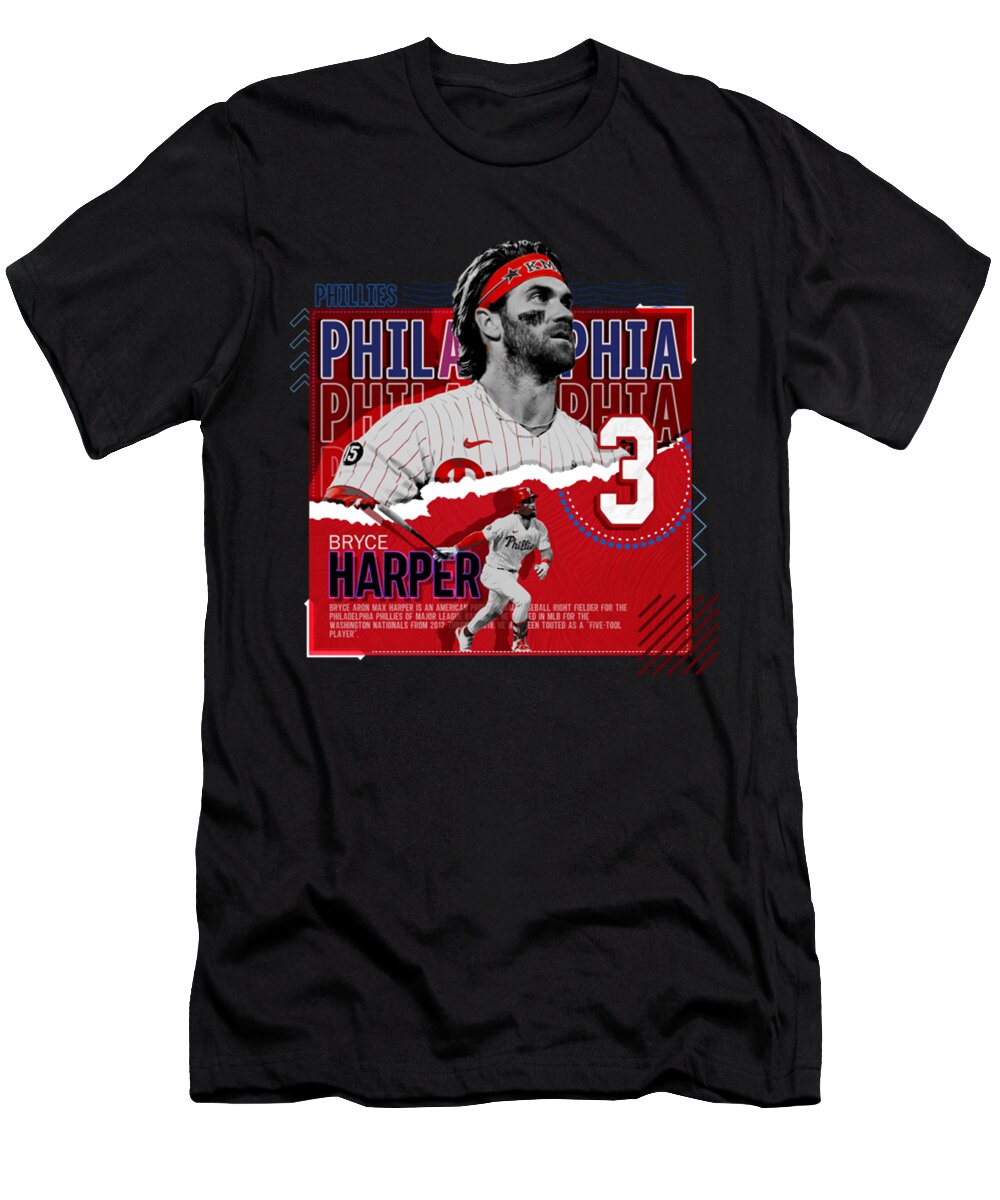 Bryce Harper Baseball T-Shirt by Kelvin Kent - Pixels