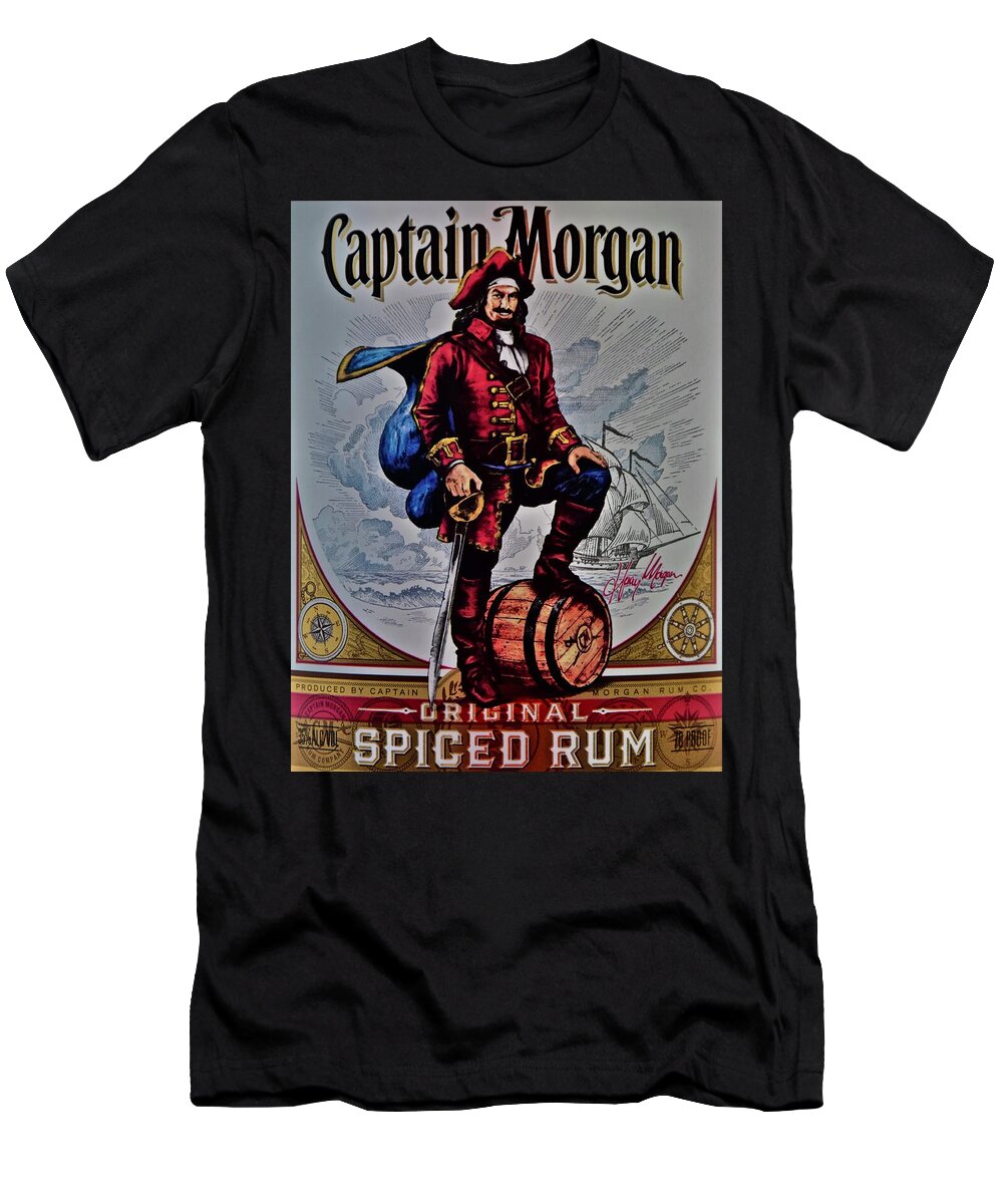 Captain T-Shirt featuring the photograph Captain Morgan by Frozen in Time Fine Art Photography