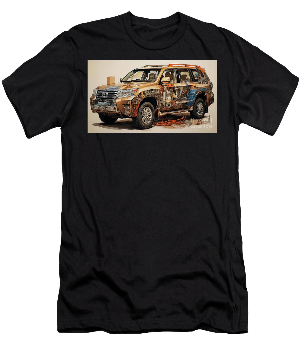 Lexus T-Shirt featuring the drawing Car 1985 Lexus GX by Clark Leffler