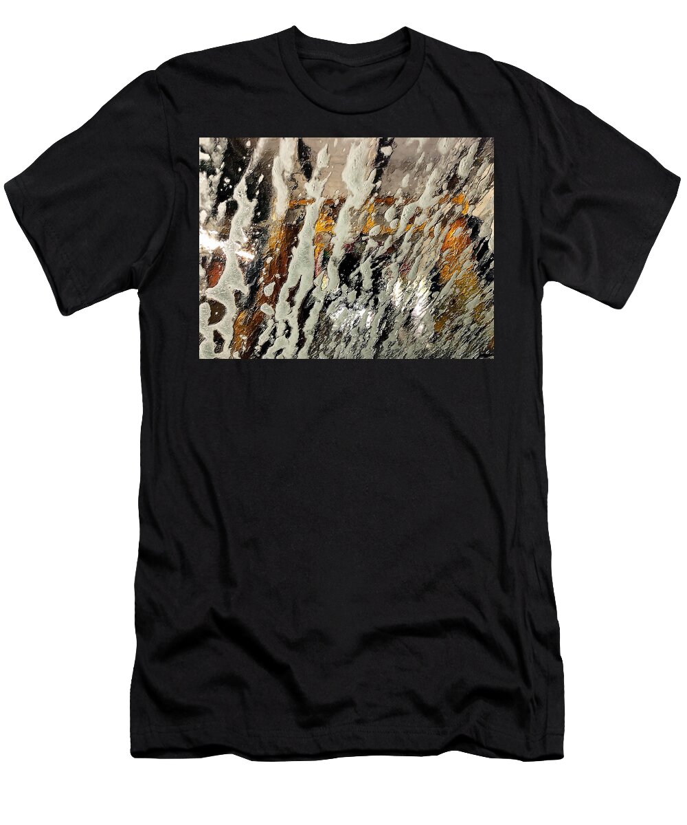 Water T-Shirt featuring the painting Car Wash Suds Soap by Tony Rubino
