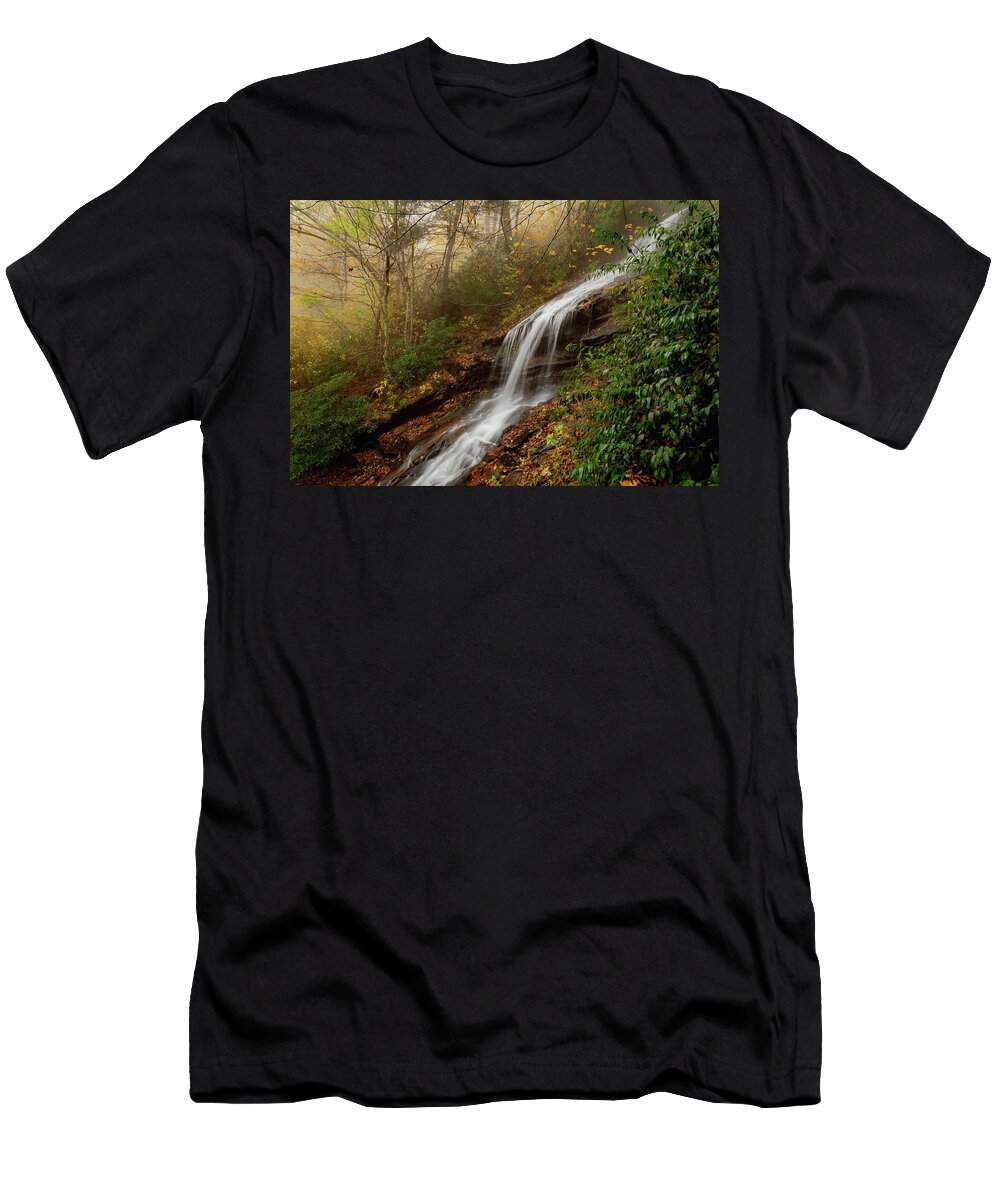 Nature T-Shirt featuring the photograph Cascade Falls 5 by Cindy Robinson