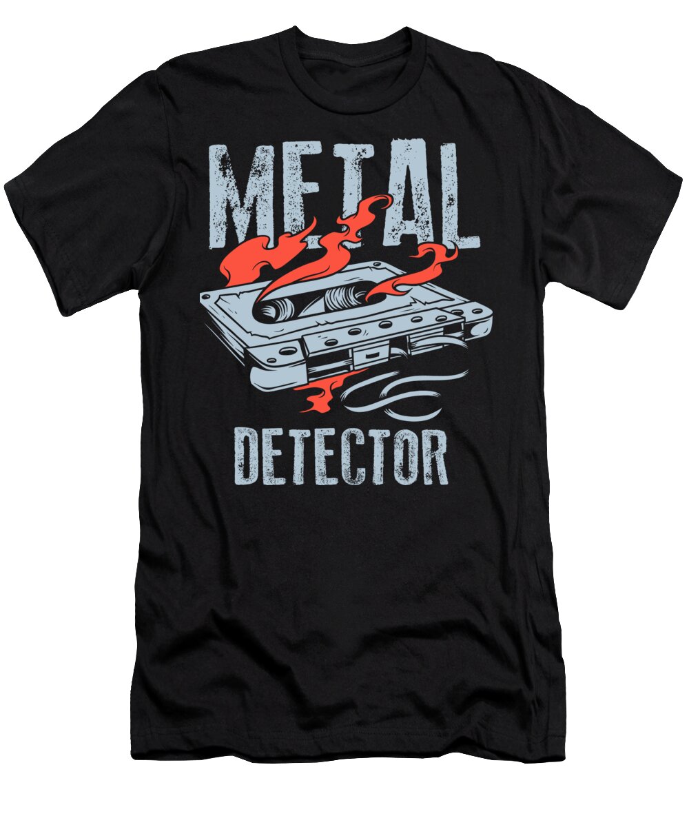 Funny T-Shirt featuring the digital art Cassette Tape Metal Detector by Jacob Zelazny