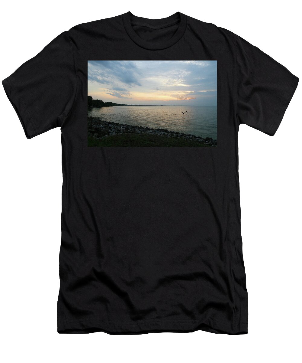 Sunset T-Shirt featuring the photograph Catawba Island Sunset by Terri Harper