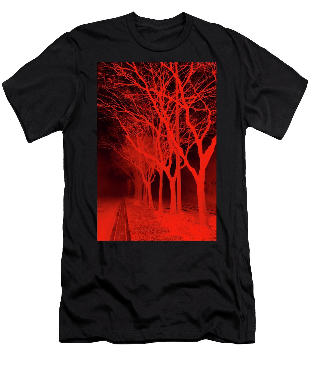 Infrared T-Shirt featuring the photograph Central Parkway by Vanessa Thomas