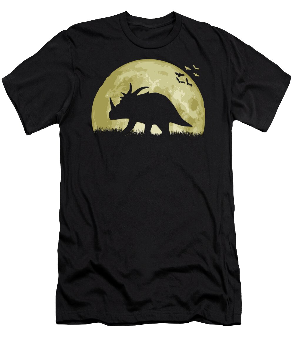 Ceratopsian T-Shirt featuring the digital art CERATOPSIAN Full Moon by Filip Schpindel