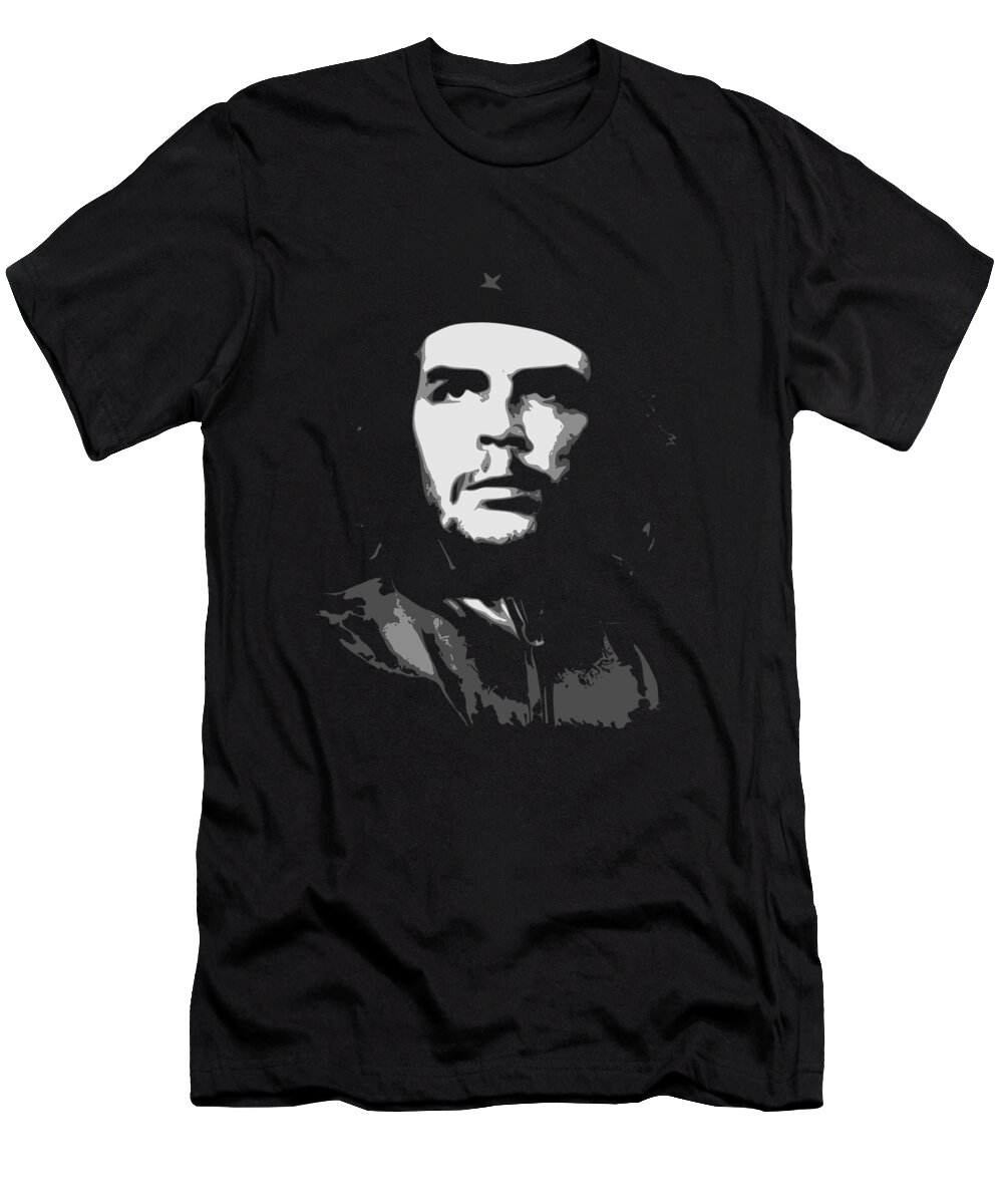 Outlaw kunst Anklage Che Guevara Black and White T-Shirt by Megan Miller - Pixels