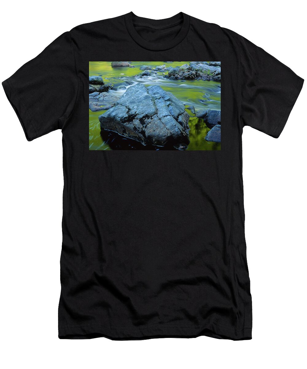 Cheticamp River T-Shirt featuring the photograph Cheticamp River Spring Reflections by Irwin Barrett