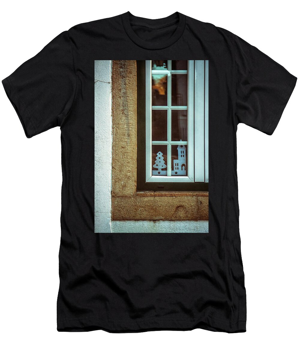 Sintra T-Shirt featuring the photograph Christmas Window by Carlos Caetano