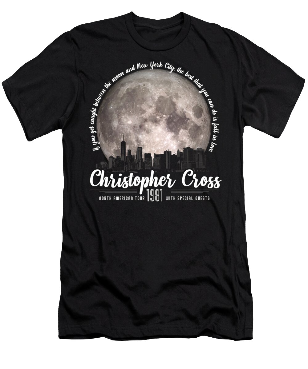 Nyc T-Shirt featuring the digital art Christopher Cross Timeless Urban Style New York-Inspired Attire by Lotus Leafal
