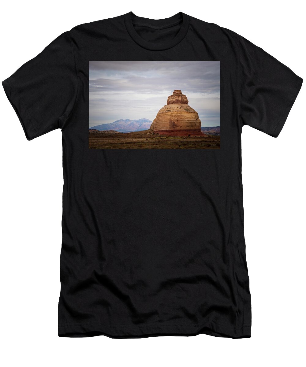 Blue T-Shirt featuring the photograph Church Rock Monticello Utah I Color by David Gordon