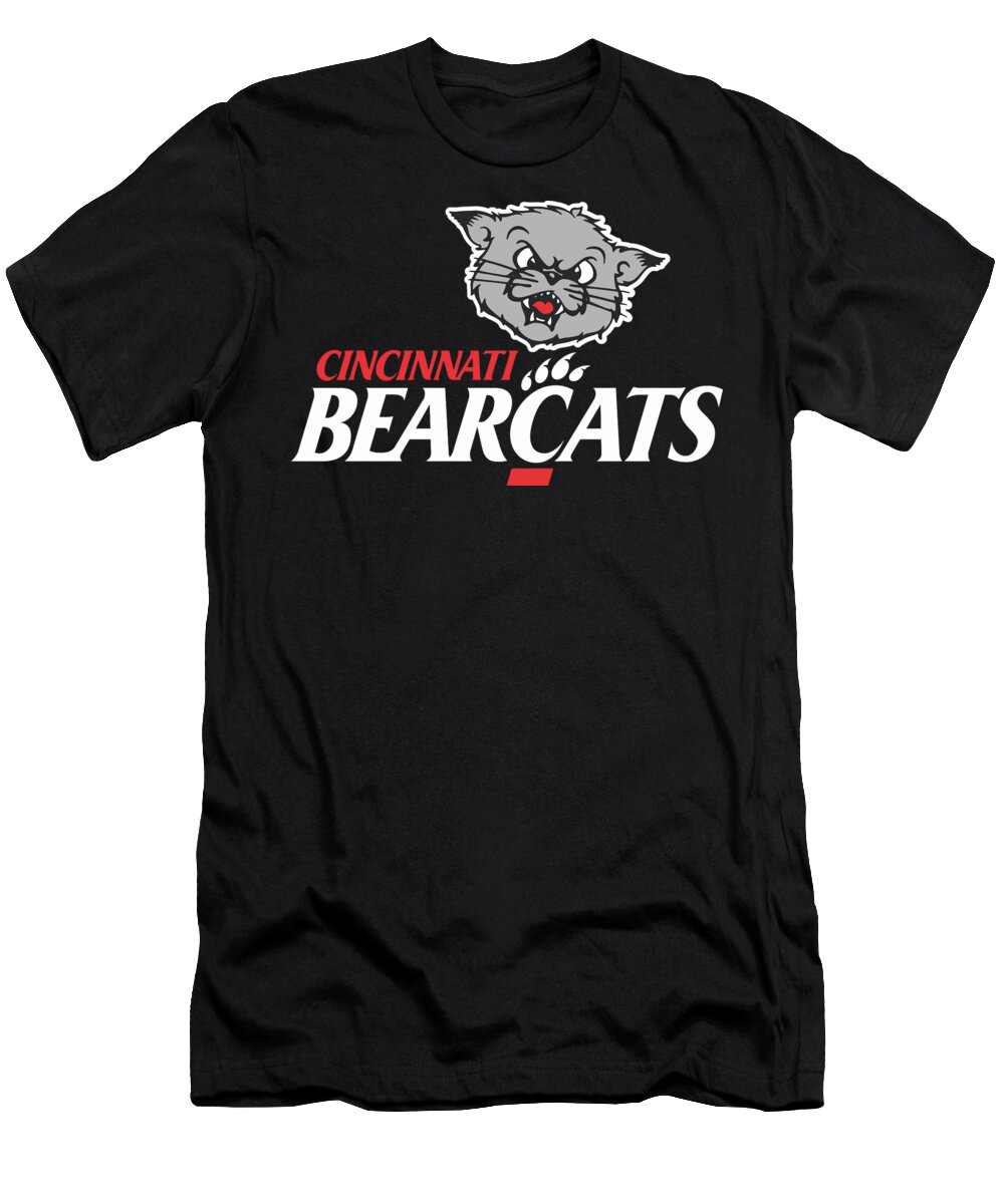 Cincinnati T-Shirt featuring the drawing Cincinnati Bearcats by Charles Simonson