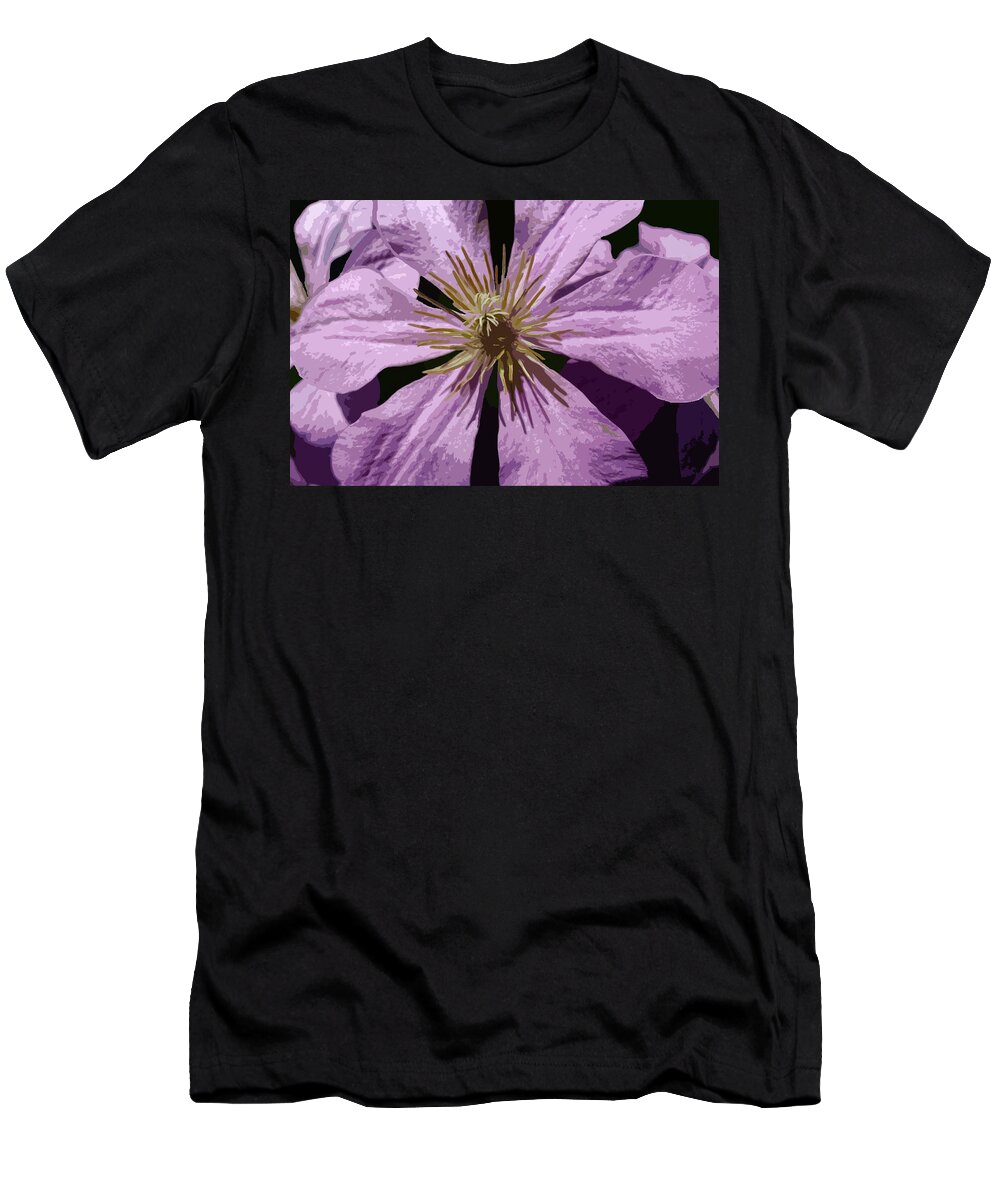 Nature T-Shirt featuring the mixed media Climatis by Judy Cuddehe