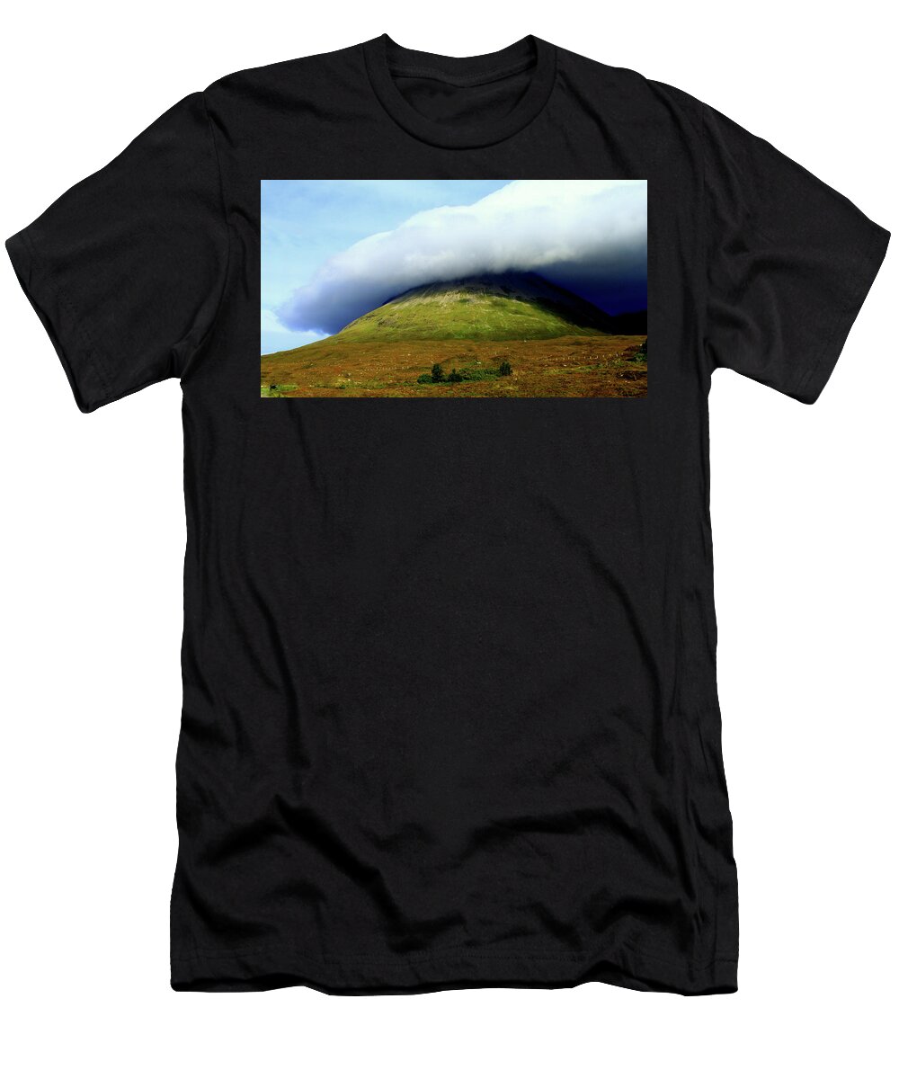 Cloud Cap - Skye T-Shirt featuring the photograph Cloud Cap - Skye, Scotland by Gene Taylor