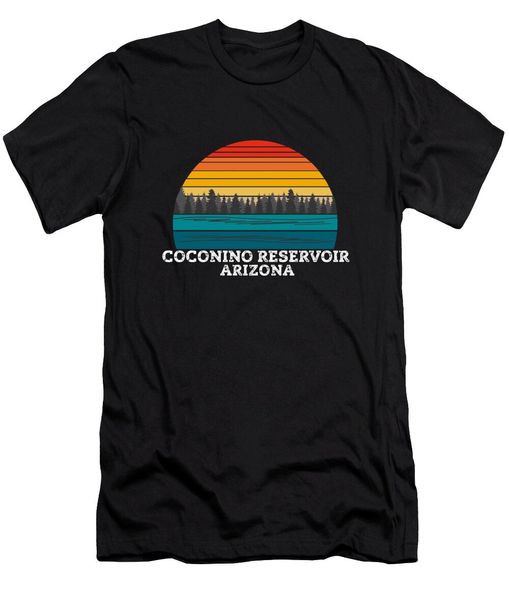 Coconino Reservoir T-Shirt featuring the drawing Coconino reservoir Arizona by Bruno